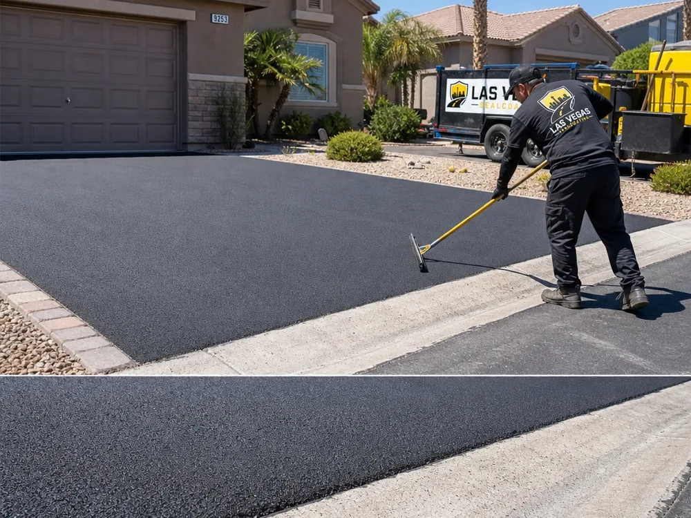 Freshly patched driveway apron with a smooth street transition, tight joints, and consistent finish after compaction